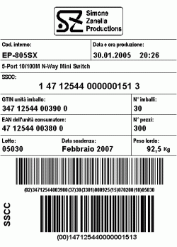 [Logistic - esempio di etichetta]